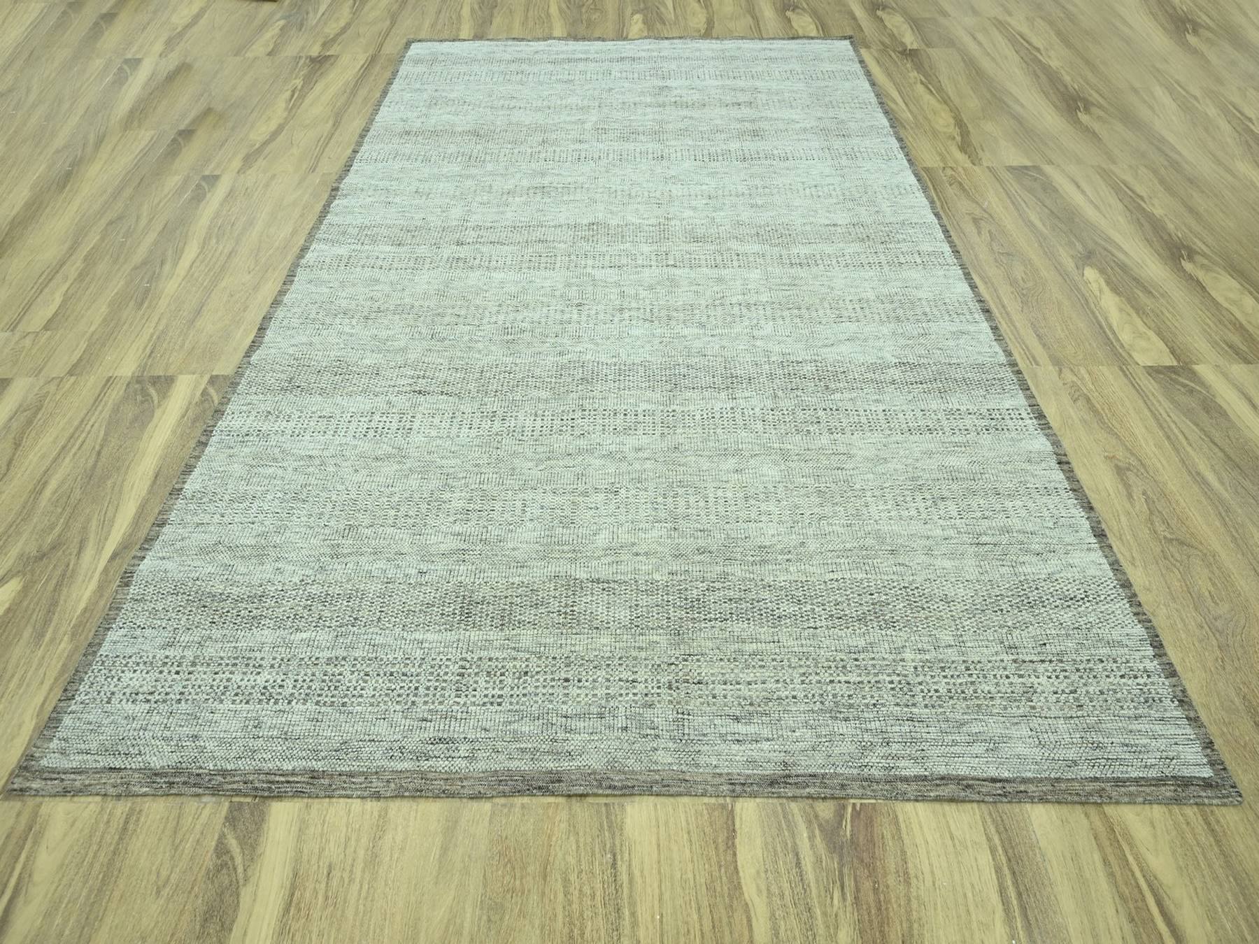 Brown 9'2" x 12'3" Modern and Contemporary Hand knotted Wool Rug - Sku: O076973