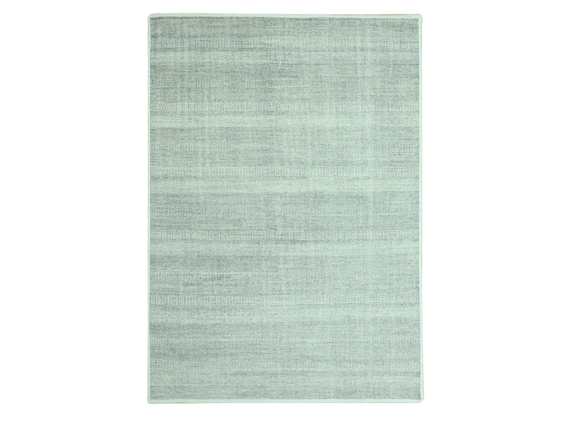 Modern / Contemporary hand-knotted wool rug in Gray, 9'1" x 12'1" — SKU O076975