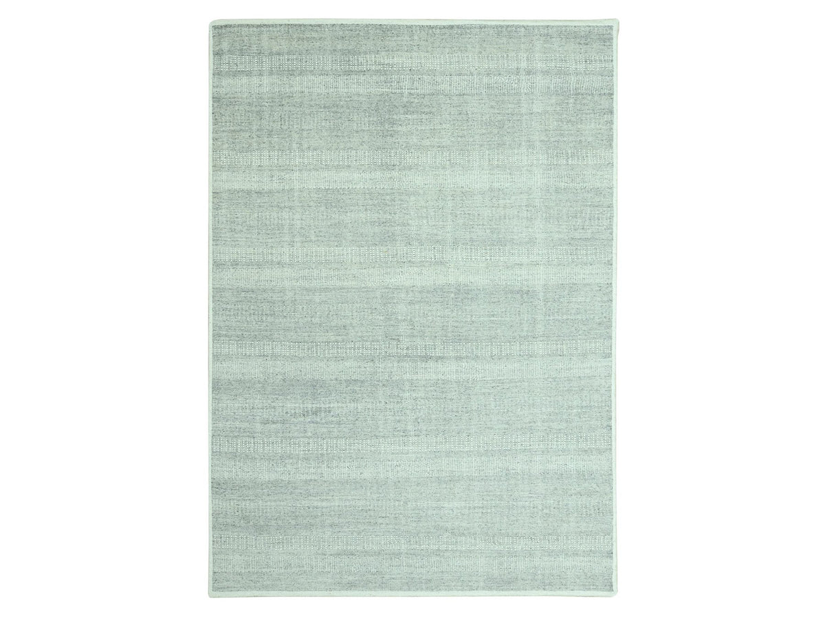 Modern / Contemporary hand-knotted wool rug in Gray, 9'1" x 12'2" — SKU O076976