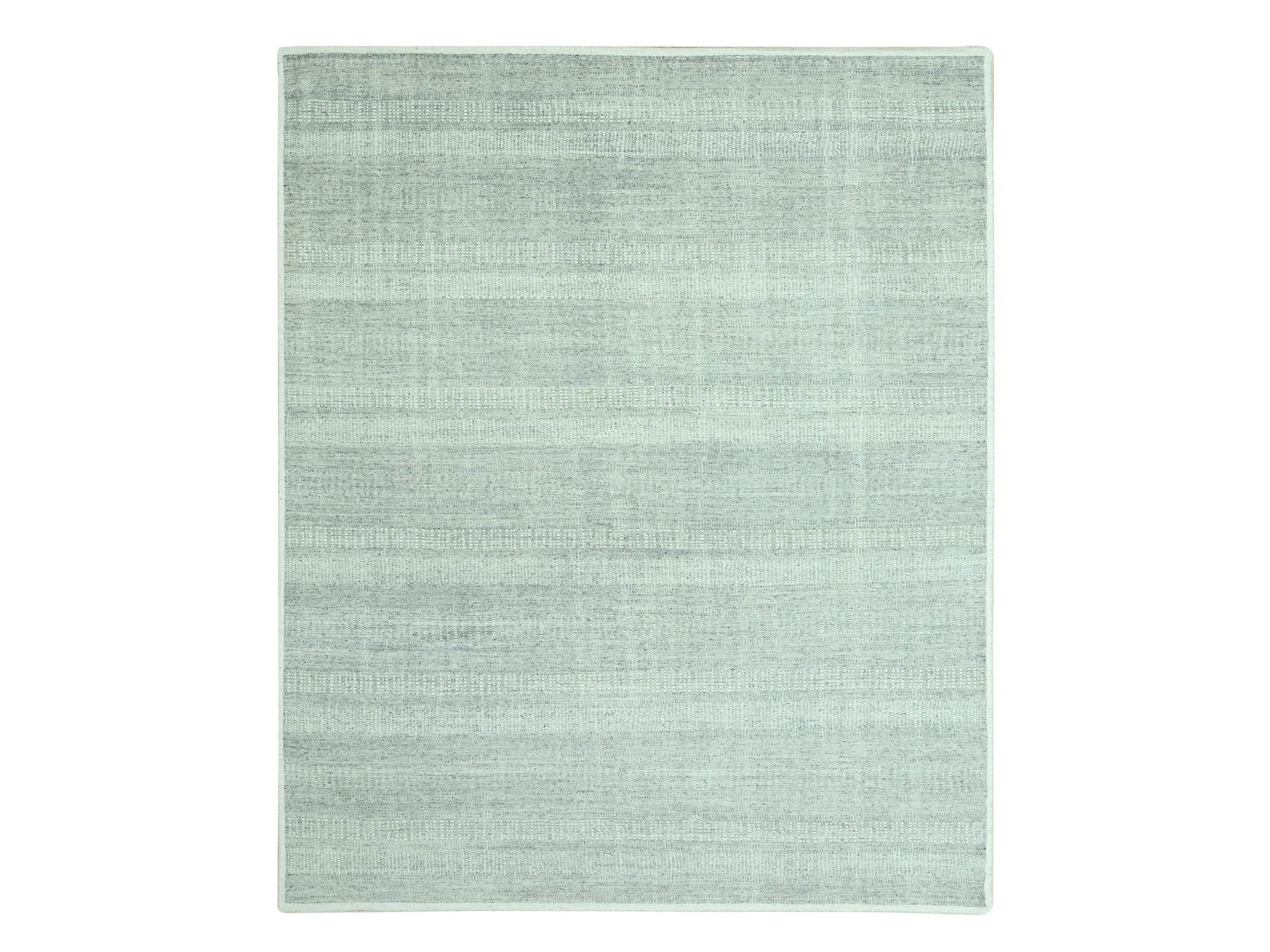 Modern / Contemporary hand-knotted wool rug in Gray, 8'2" x 10'2" — SKU O076977