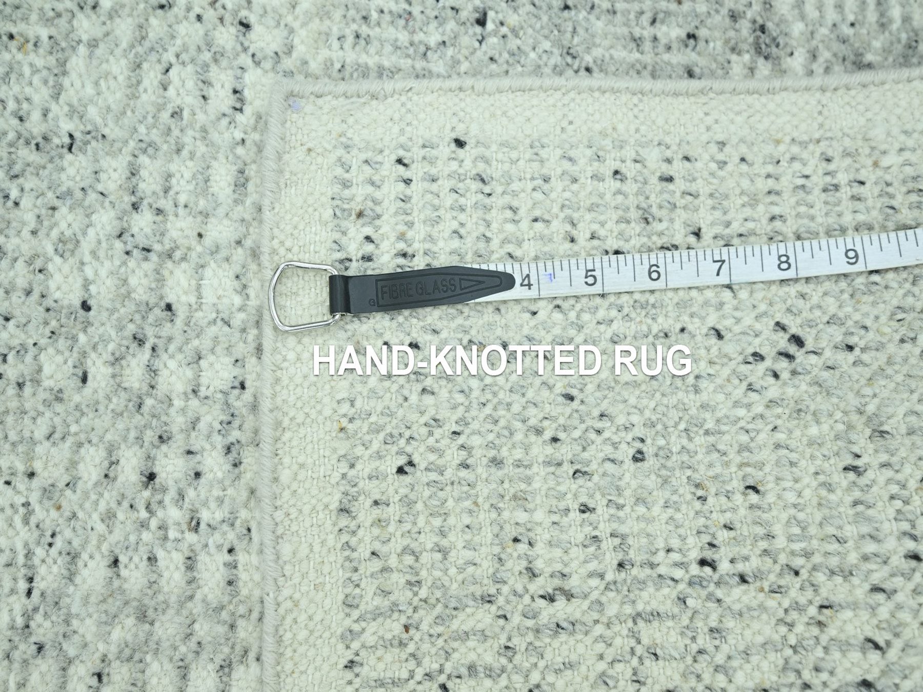 Modern / Contemporary hand-knotted wool rug in Gray, 2' x 3' — SKU O076978 (view 4)