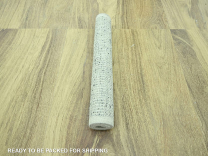 Modern / Contemporary hand-knotted wool rug in Gray, 2' x 3' — SKU O076978 (view 5)