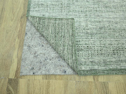 Green 9'1" x 11'11" Modern and Contemporary Hand knotted Wool Rug - Sku: O076984