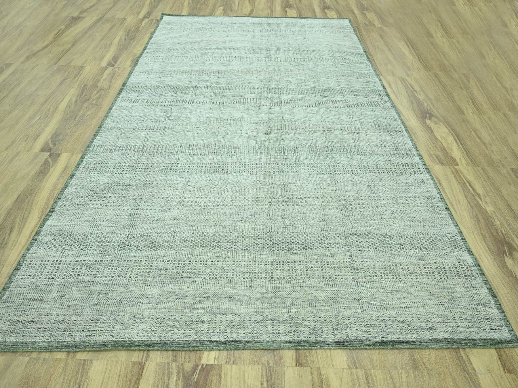 Green 8'10" x 12'2" Modern and Contemporary Hand knotted Wool Rug - Sku: O076986