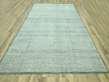 Green 8'10" x 12'2" Modern and Contemporary Hand knotted Wool Rug - Sku: O076986
