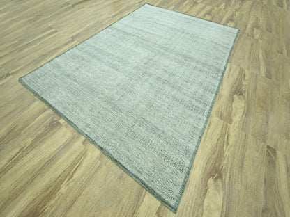 Green 8'10" x 12'2" Modern and Contemporary Hand knotted Wool Rug - Sku: O076986