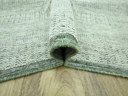 Green 8'10" x 12'2" Modern and Contemporary Hand knotted Wool Rug - Sku: O076986