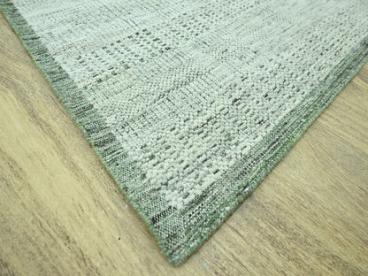 Green 8'10" x 12'2" Modern and Contemporary Hand knotted Wool Rug - Sku: O076986