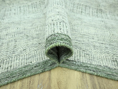 Green 8'0" x 10'2" Modern and Contemporary Hand knotted Wool Rug - Sku: O076987