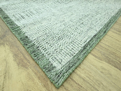 Green 8'0" x 10'2" Modern and Contemporary Hand knotted Wool Rug - Sku: O076987