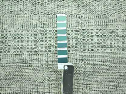 Green 8'0" x 10'2" Modern and Contemporary Hand knotted Wool Rug - Sku: O076987