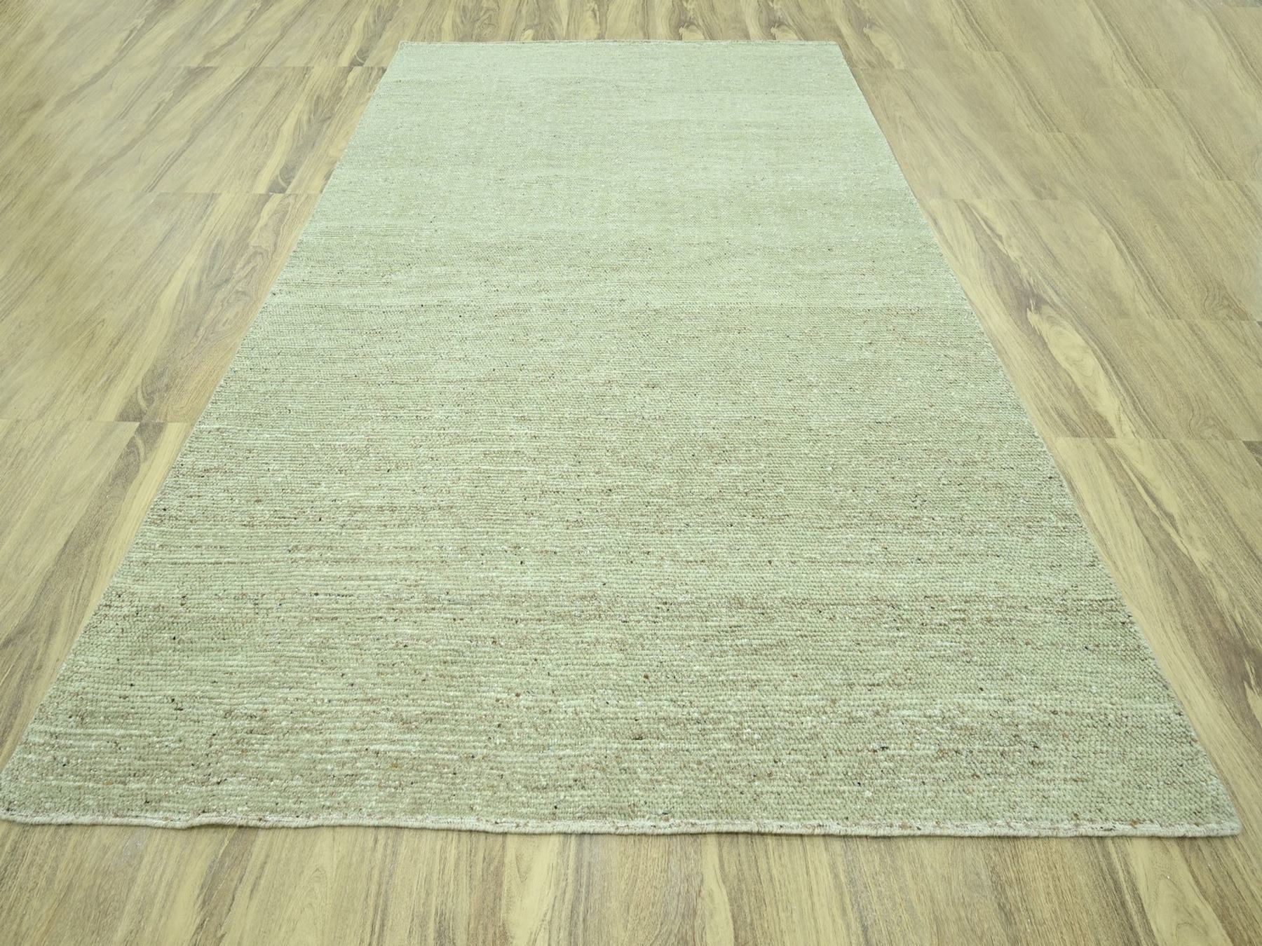 Green 9'0" x 12'0" Modern and Contemporary Hand knotted Wool Rug - Sku: O076991