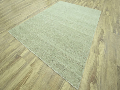 Green 9'0" x 12'0" Modern and Contemporary Hand knotted Wool Rug - Sku: O076991