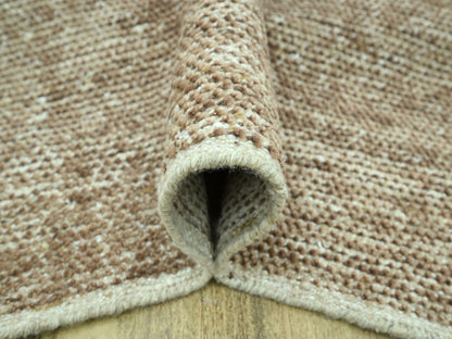 Brown 8'11" x 12'0" Modern and Contemporary Hand knotted Wool Rug - Sku: O076992