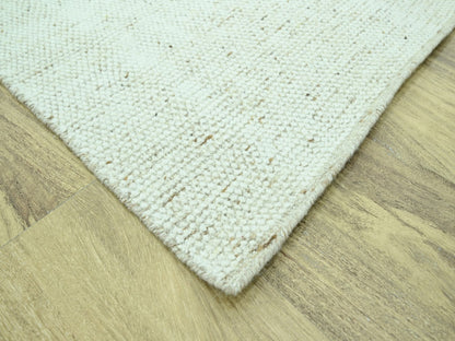 Ivory 9'0" x 12'0" Modern and Contemporary Hand knotted Wool Rug - Sku: O076993