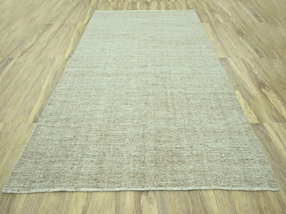 Brown 8'10" x 12'0" Modern and Contemporary Hand knotted Wool Rug - Sku: O076994