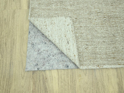 Brown 8'10" x 12'0" Modern and Contemporary Hand knotted Wool Rug - Sku: O076994