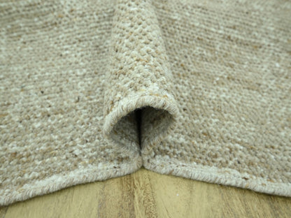 Brown 8'10" x 12'0" Modern and Contemporary Hand knotted Wool Rug - Sku: O076994