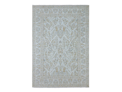 Fine Oriental hand-knotted wool rug in Gray, 10' x 14'2" — SKU O076995