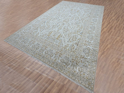 Fine Oriental hand-knotted wool rug in Gray, 10' x 14'2" — SKU O076995 (view 3)