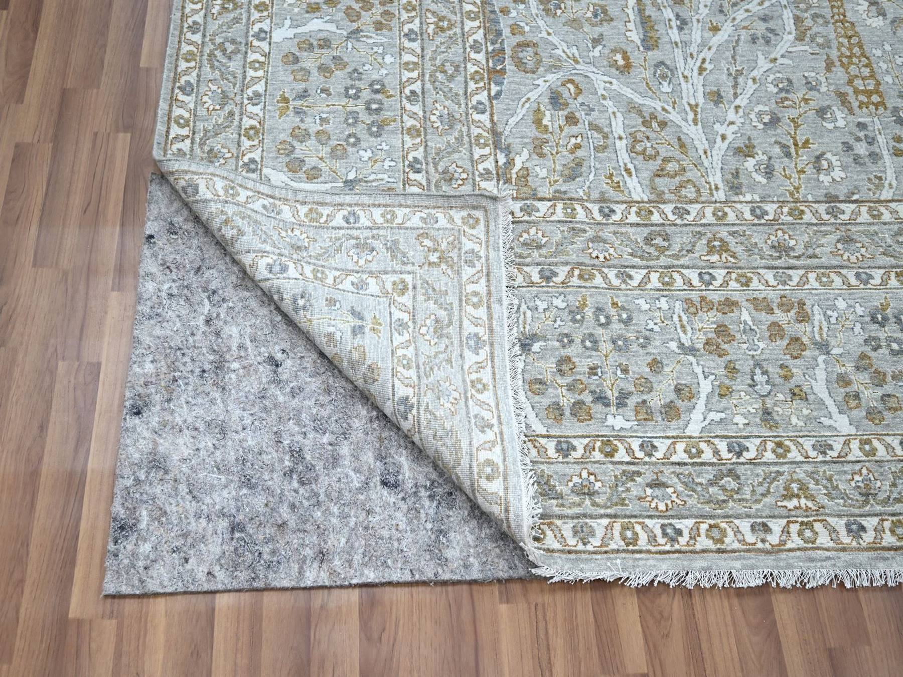 Fine Oriental hand-knotted wool rug in Gray, 10' x 14'2" — SKU O076995 (view 4)