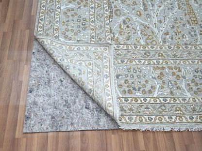 Fine Oriental hand-knotted wool rug in Gray, 10' x 14'2" — SKU O076995 (view 4)