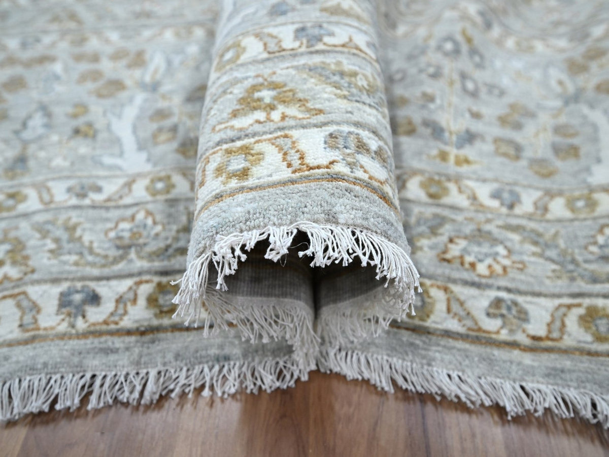 Fine Oriental hand-knotted wool rug in Gray, 10' x 14'2" — SKU O076995 (view 5)