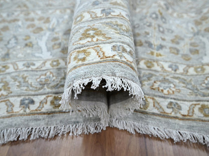Fine Oriental hand-knotted wool rug in Gray, 10' x 14'2" — SKU O076995 (view 5)