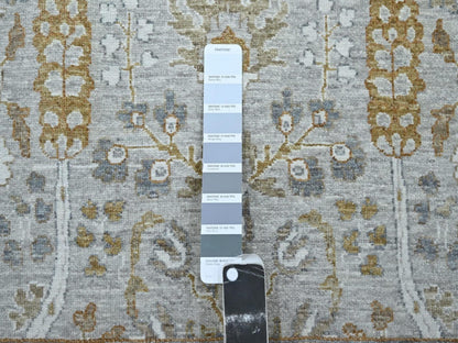 Fine Oriental hand-knotted wool rug in Gray, 10' x 14'2" — SKU O076995 (view 7)