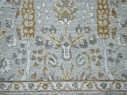 Fine Oriental hand-knotted wool rug in Gray, 10' x 14'2" — SKU O076995 (view 8)
