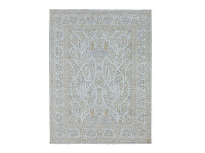Grey 9'2" x 12'0" Fine Oriental Hand knotted Wool Rug - Sku: O076996
