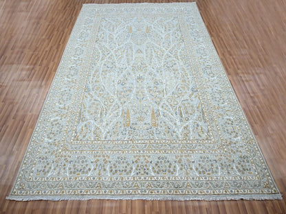 Grey 9'2" x 12'0" Fine Oriental Hand knotted Wool Rug - Sku: O076996