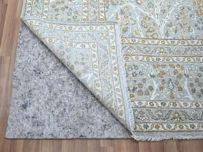 Grey 9'2" x 12'0" Fine Oriental Hand knotted Wool Rug - Sku: O076996
