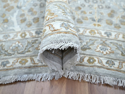 Grey 9'2" x 12'0" Fine Oriental Hand knotted Wool Rug - Sku: O076996