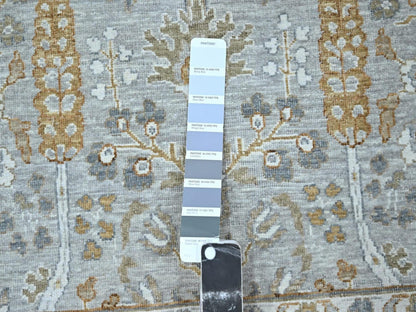 Grey 9'2" x 12'0" Fine Oriental Hand knotted Wool Rug - Sku: O076996
