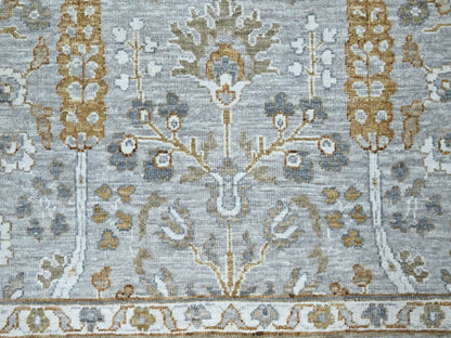 Grey 9'2" x 12'0" Fine Oriental Hand knotted Wool Rug - Sku: O076996