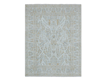 Fine Oriental hand-knotted wool rug in Gray, 8'2" x 10'3" — SKU O076997