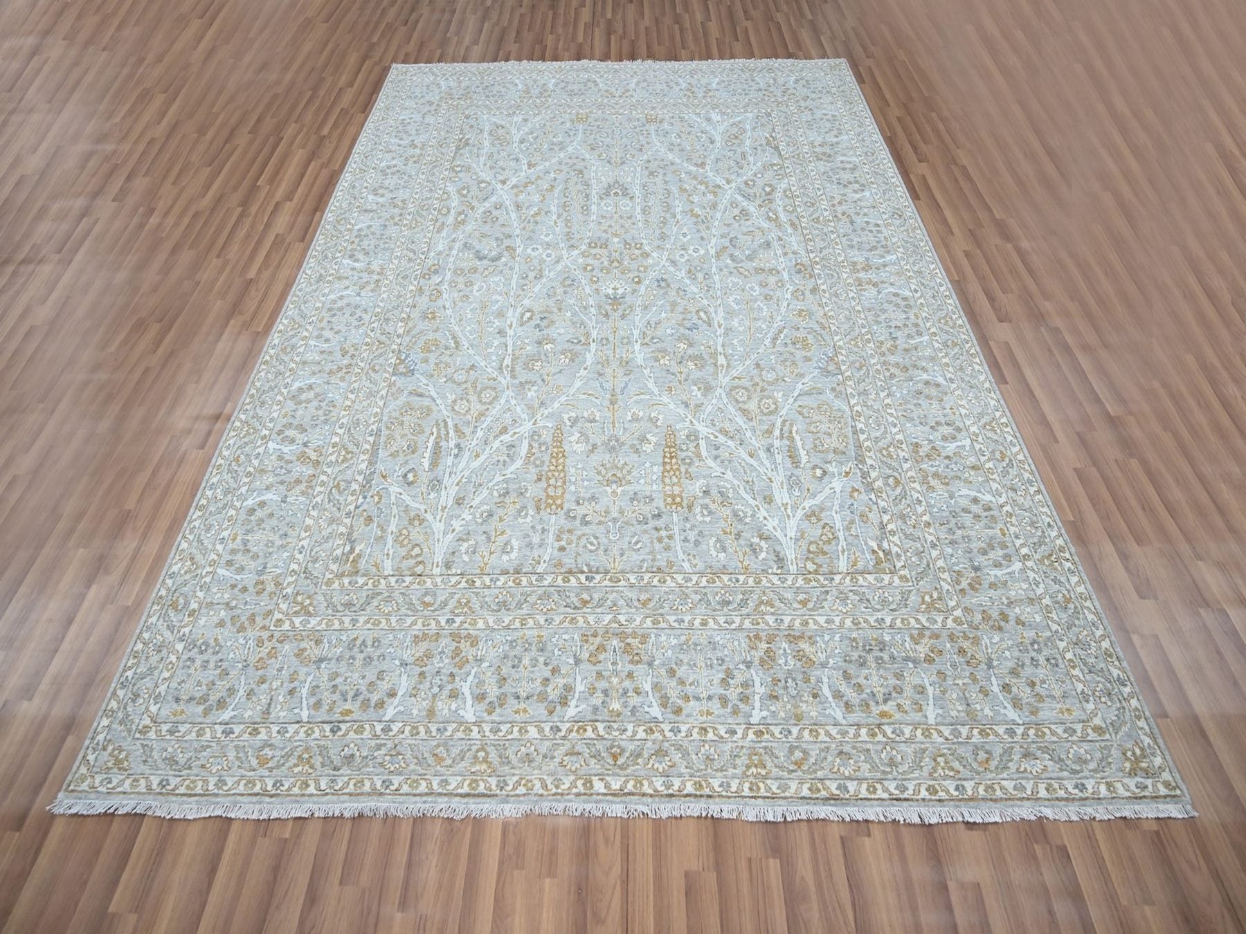 Fine Oriental hand-knotted wool rug in Gray, 8'2" x 10'3" — SKU O076997 (view 2)