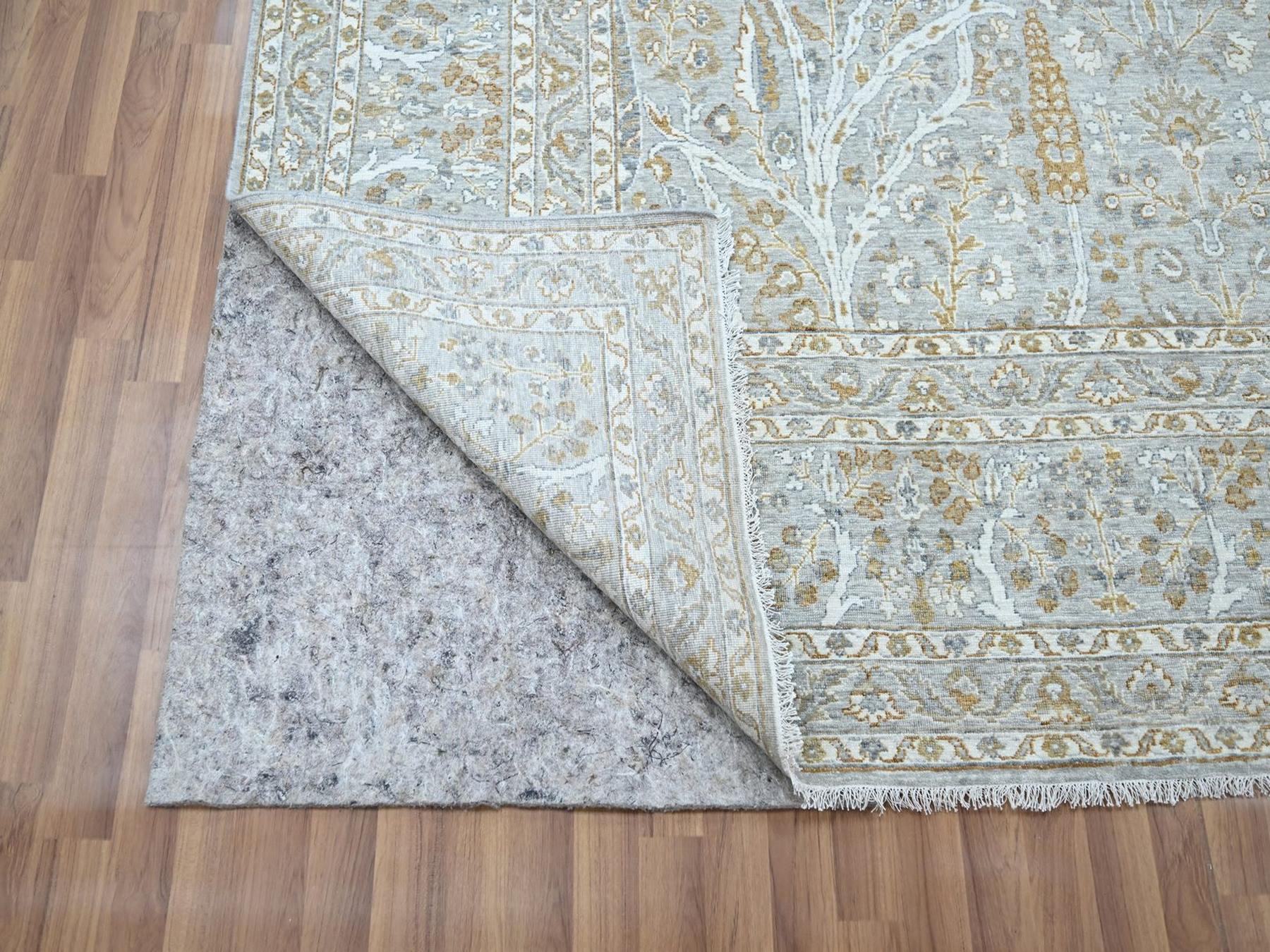 Fine Oriental hand-knotted wool rug in Gray, 8'2" x 10'3" — SKU O076997 (view 4)