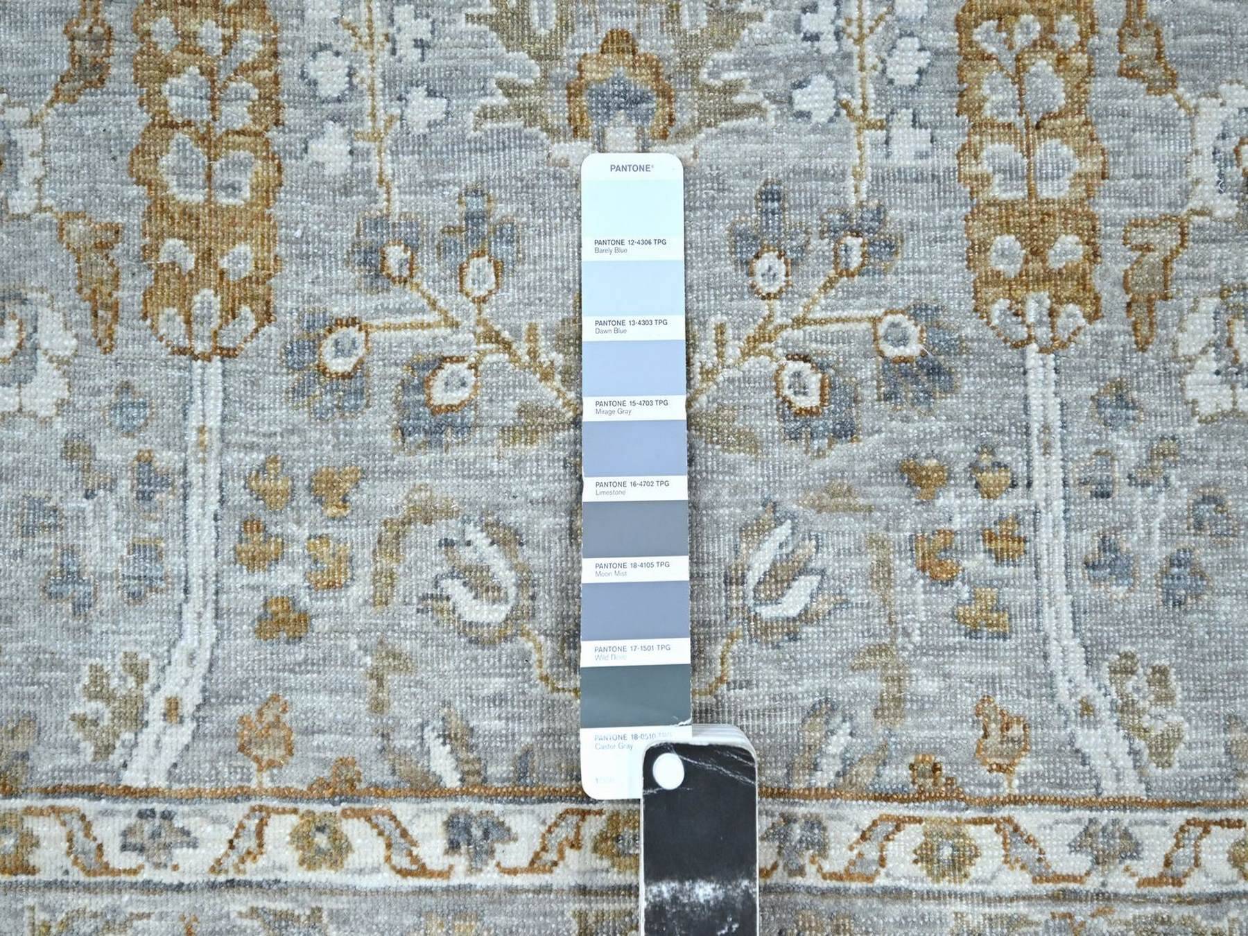 Fine Oriental hand-knotted wool rug in Gray, 8'2" x 10'3" — SKU O076997 (view 7)