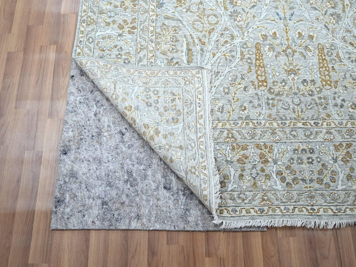 Fine Oriental hand-knotted wool rug in Gray, 6'1" x 9'1" — SKU O076998 (view 4)