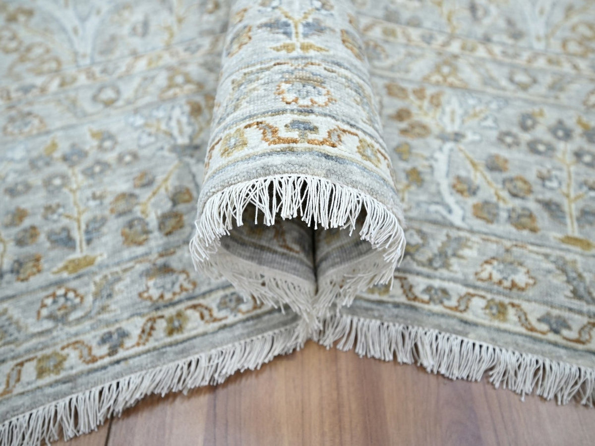 Fine Oriental hand-knotted wool rug in Gray, 6'1" x 9'1" — SKU O076998 (view 5)
