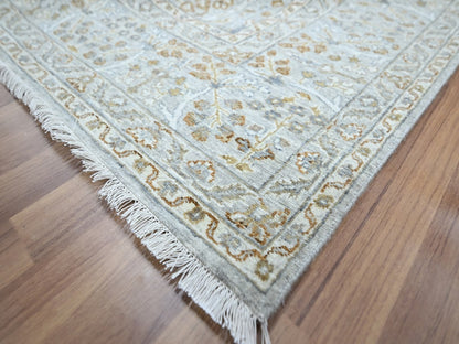 Fine Oriental hand-knotted wool rug in Gray, 6'1" x 9'1" — SKU O076998 (view 6)