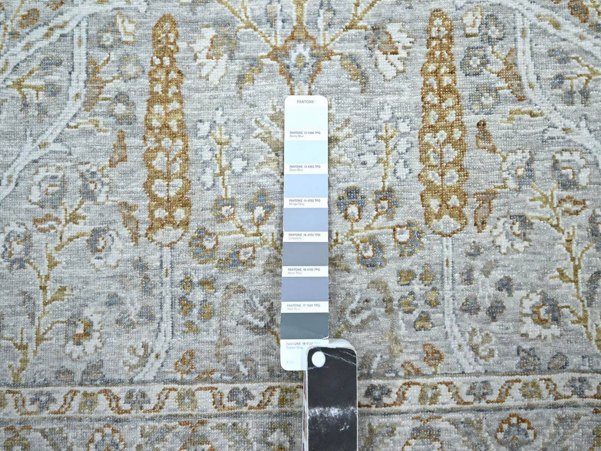 Fine Oriental hand-knotted wool rug in Gray, 6'1" x 9'1" — SKU O076998 (view 7)