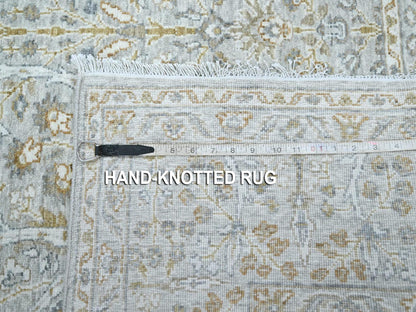 Fine Oriental hand-knotted wool rug in Gray, 5'2" x 7'1" — SKU O076999 (view 7)
