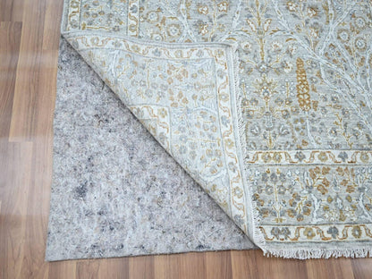Fine Oriental hand-knotted wool rug in Gray, 4'1" x 6'1" — SKU O077000 (view 3)