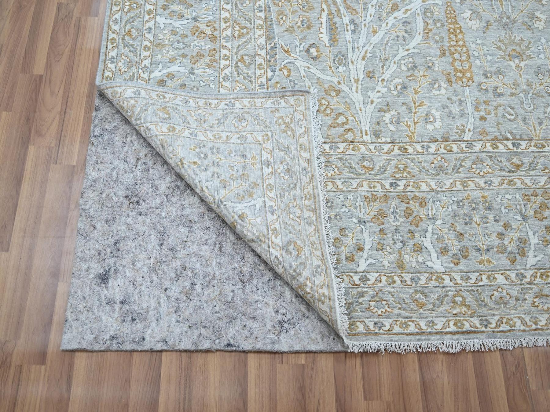 Fine Oriental hand-knotted wool rug in Gray, 3'1" x 5' — SKU O077001 (view 3)