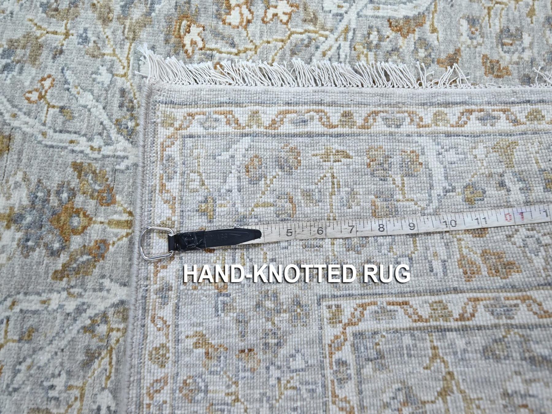 Fine Oriental hand-knotted wool rug in Gray, 3'1" x 5' — SKU O077001 (view 7)