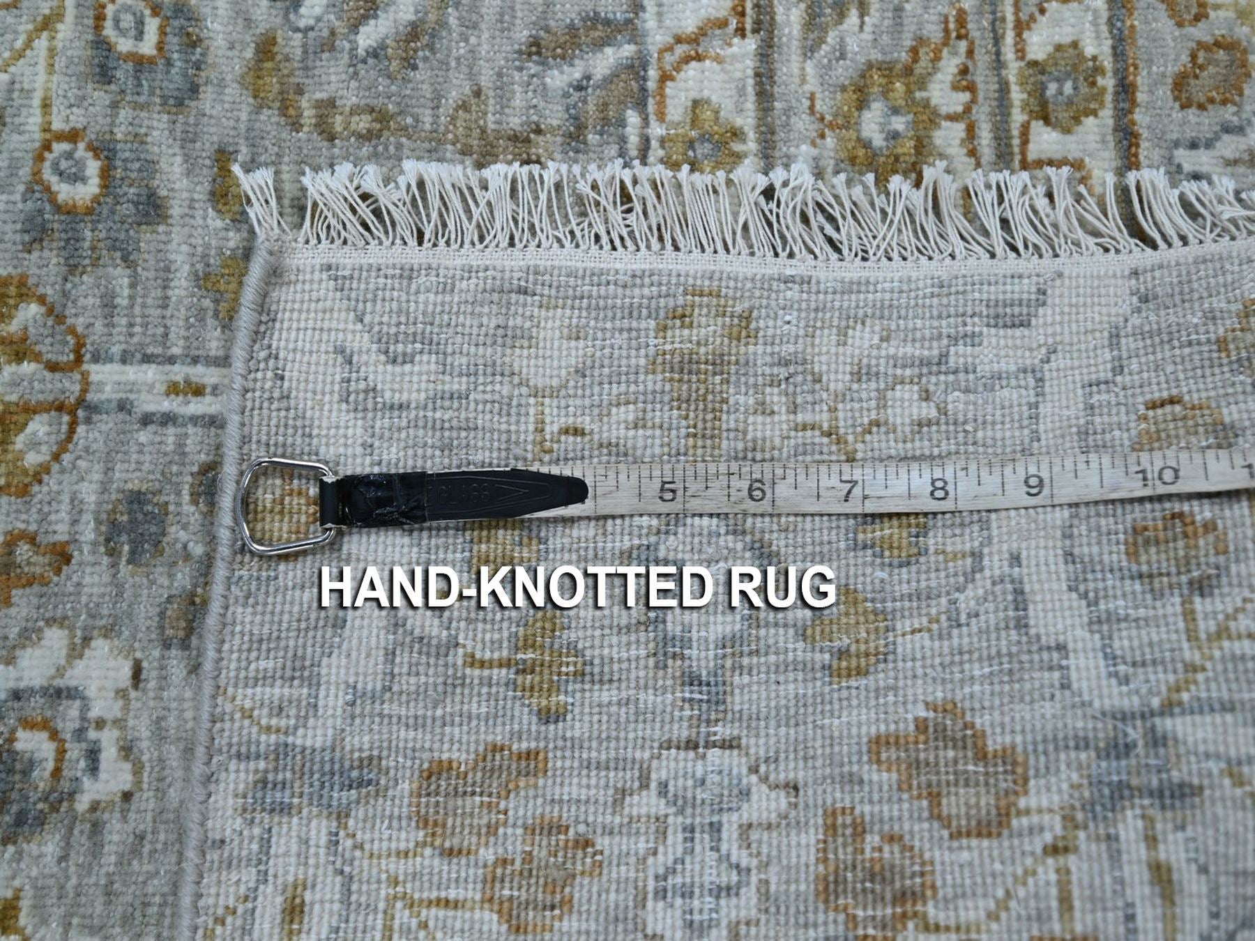 Fine Oriental hand-knotted wool rug in Gray, 2' x 3' — SKU O077002 (view 4)