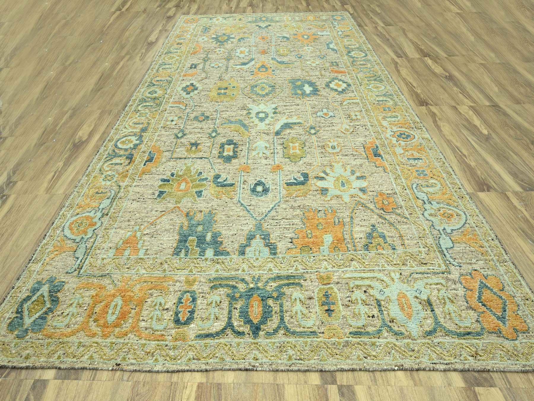 Oushak Oushak hand-knotted wool rug in Brown, 12'3" x 18' — SKU O077004 (view 2)
